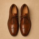 BRIURY Classic Brown Brogue Leather Shoes – Premium Oxford Dress Shoes