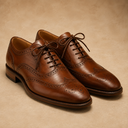 BRIURY Classic Brown Brogue Leather Shoes – Premium Oxford Dress Shoes