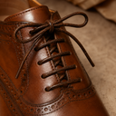 BRIURY Handmade Leather Shoelaces – Premium Brown Round Laces
